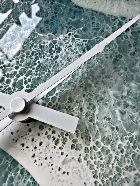 Large 50cm Resin Beach Wall Clock- "BLUE SEAS"