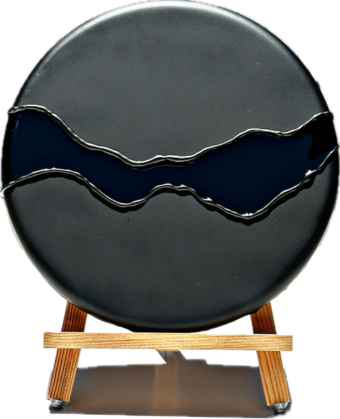 "MIDNIGHT HORIZON" - Circular Wall Art