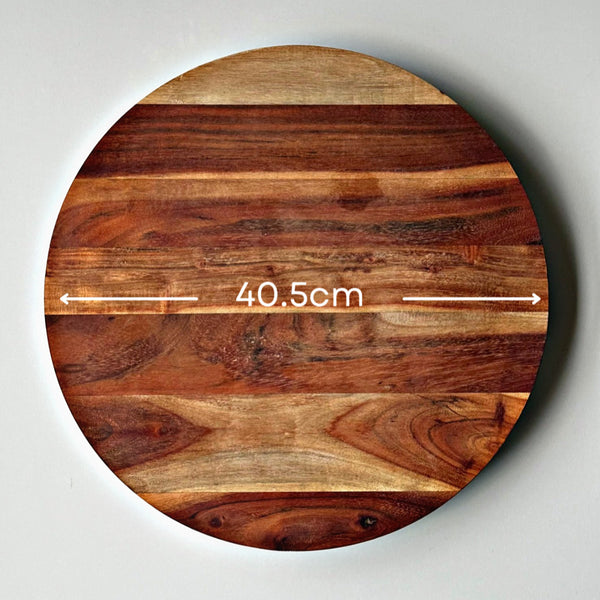 Acacia timber lazy susan